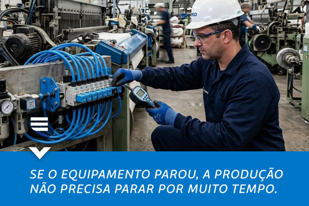 MANUTENÇÃO PNEUMÁTICA INDUSTRIAL: SE O EQUIPAMENTO PAROU, A PRODUÇÃO NÃO PODE ESPERAR